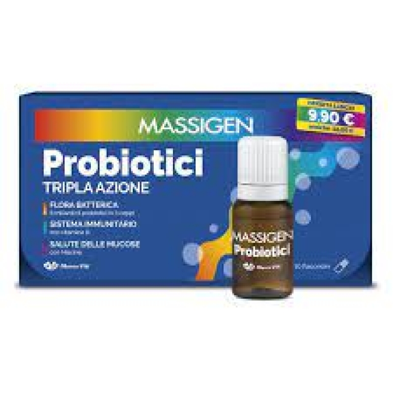 MASSIGEN PROBIOTICI 10 FLACONCINI X 8 ML PREZZO PIENO